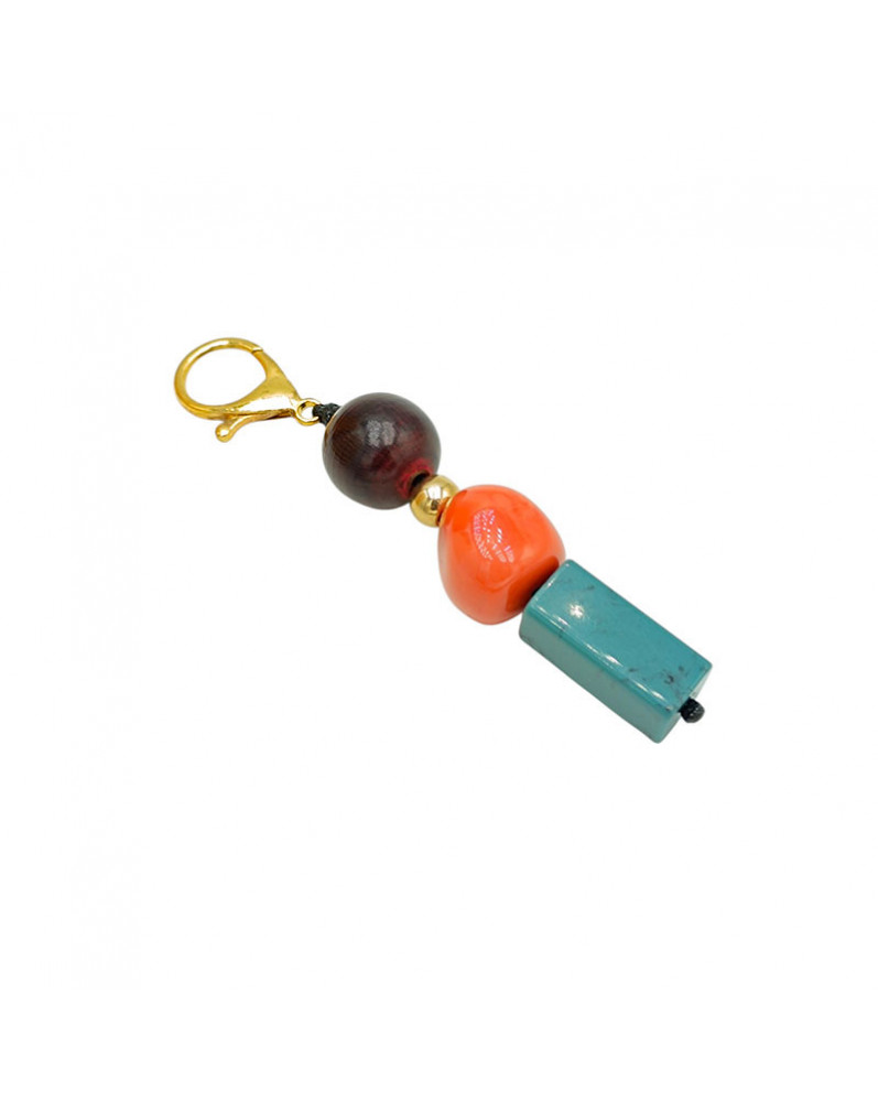 Charm  Resina Naranja y Madera
