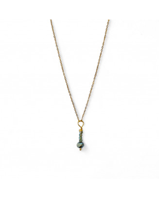 Cadena Mini Cristales Verdes