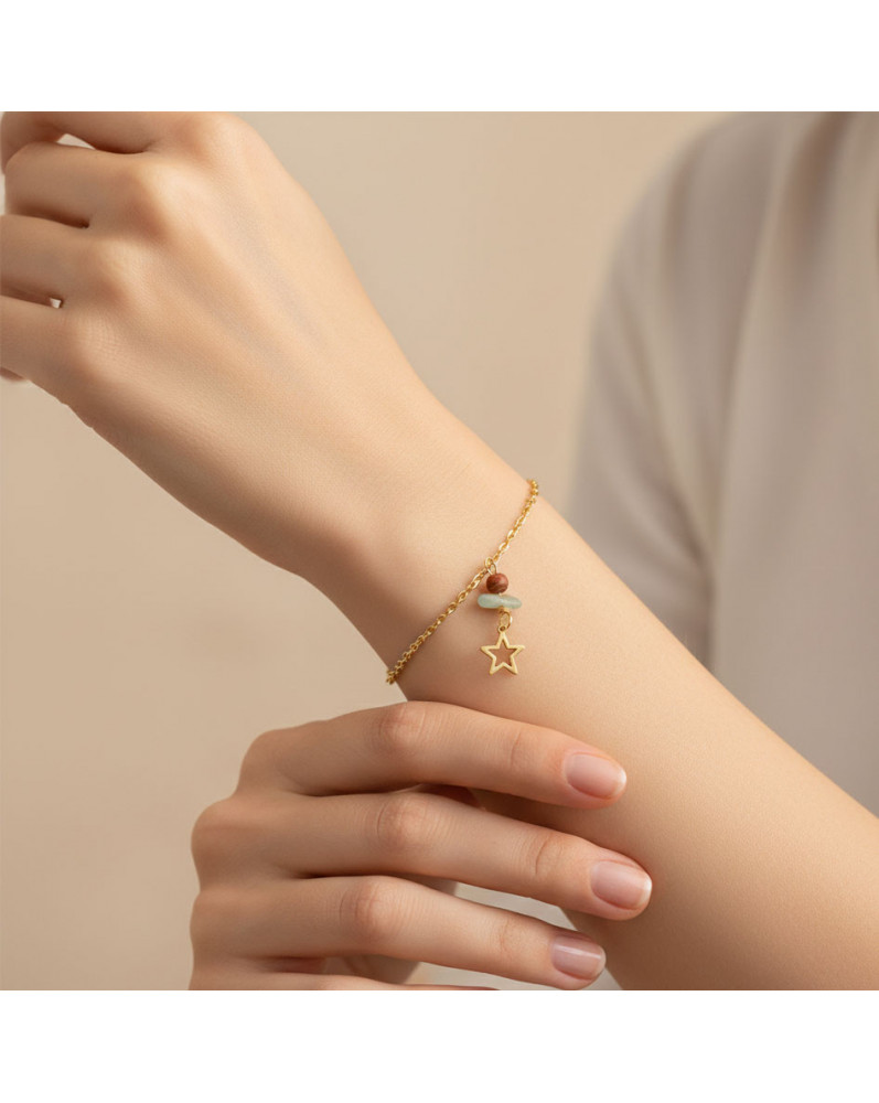 Pulsera Cadena Estrella Hueca