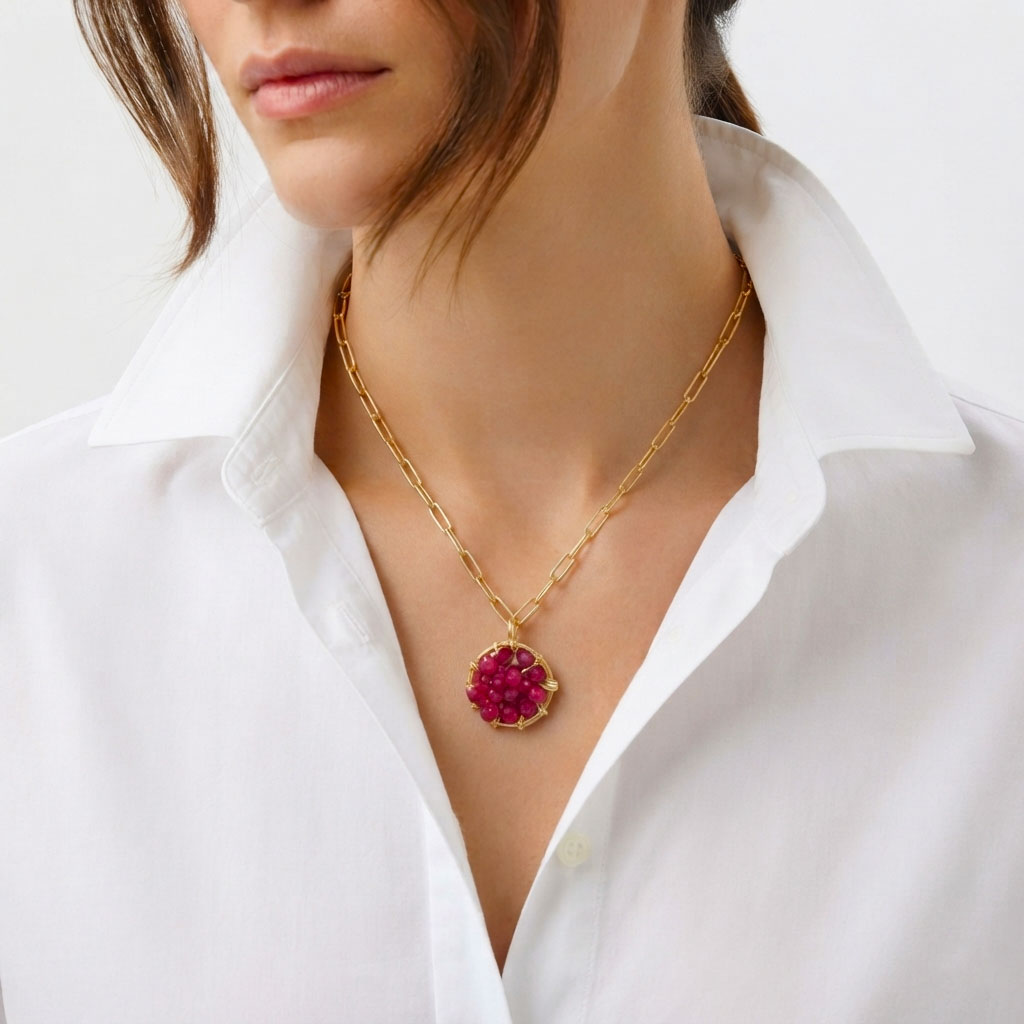 Collar Alambrismo Mini Rojo