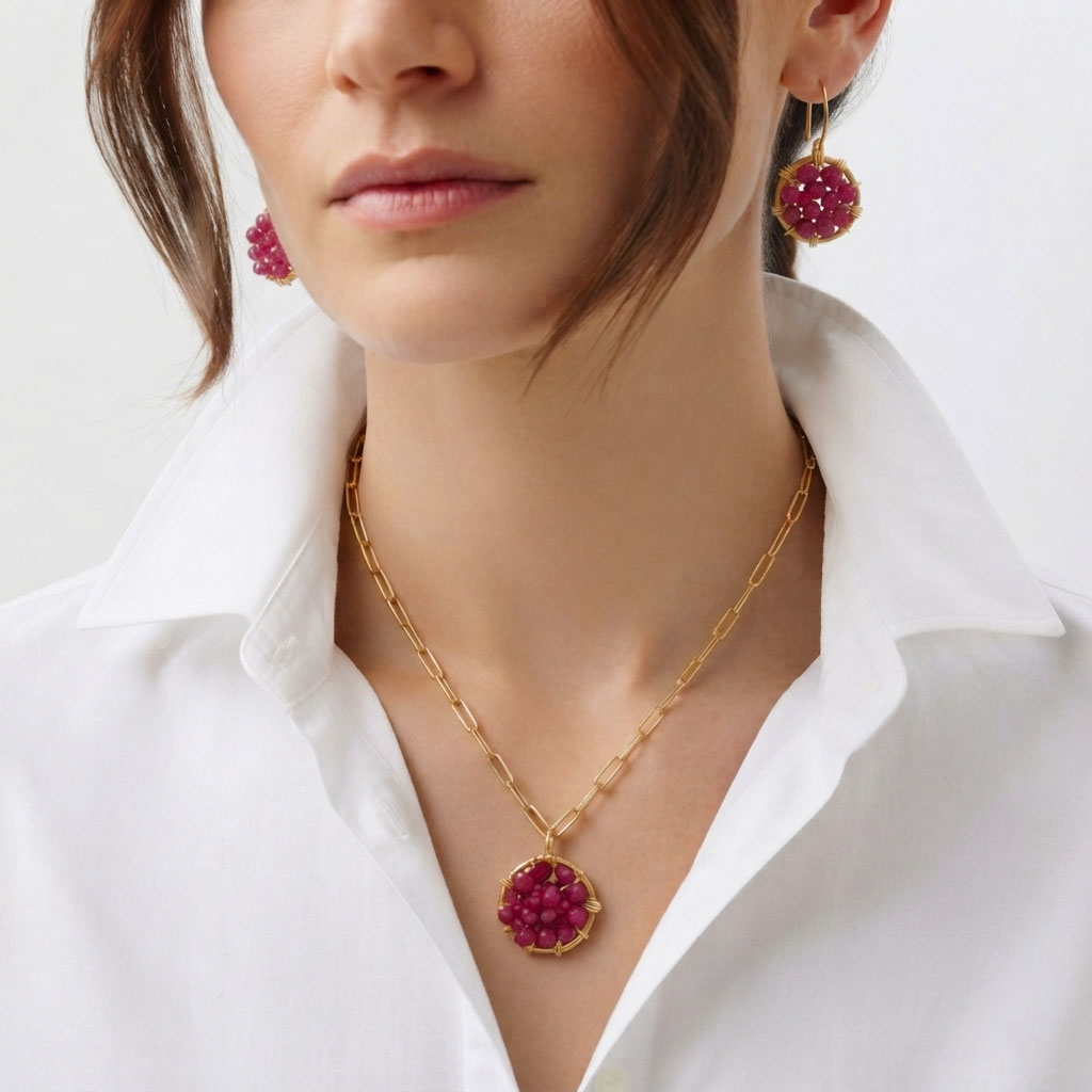 Pendientes Alambrismo Rojo