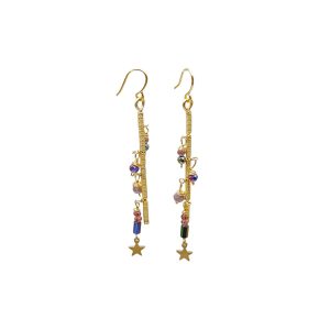 Pendientes largos y ligeros hechos a mano