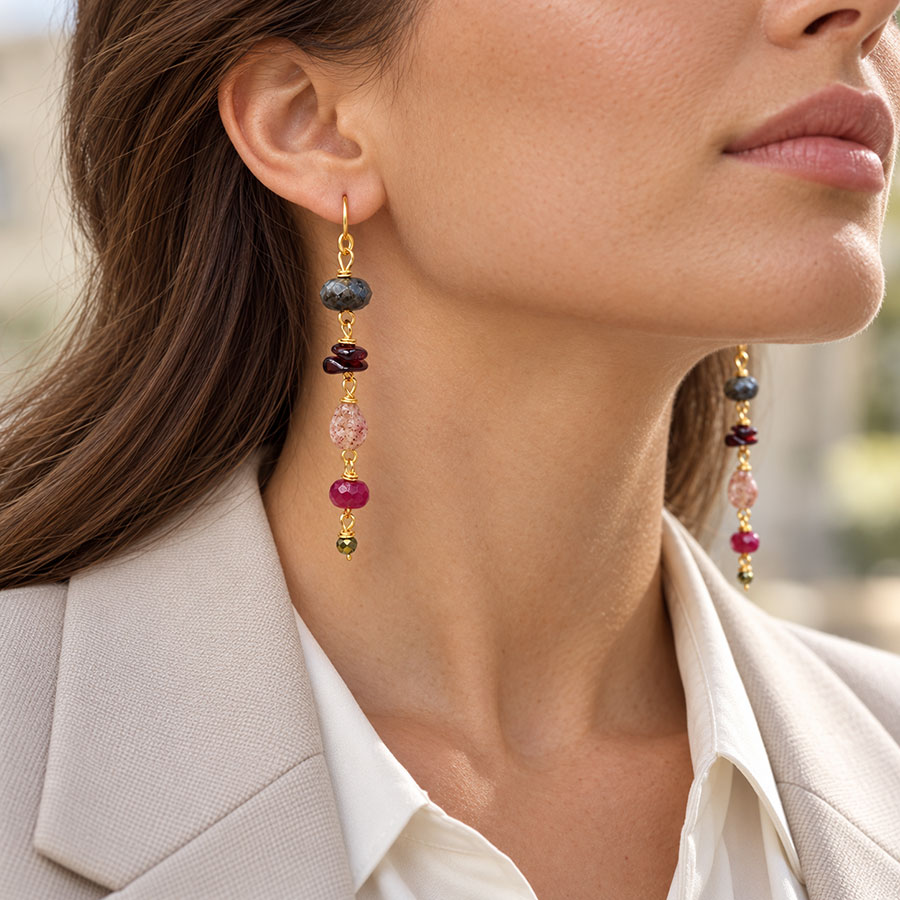Pendientes Mix Piedras